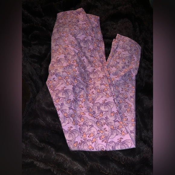 LulaRoe Lavender Dodo Bird Leggings - Picture 1 of 5